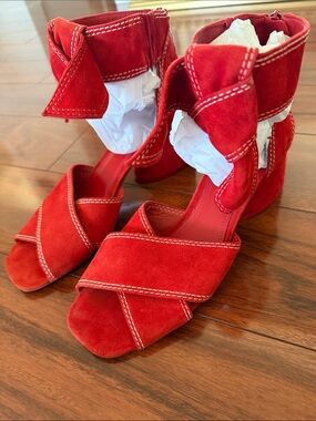Mercedes Castillo Ashli Red Suede Heels -38